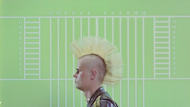 Video Reference: hair, green, yellow, hairstyle, nose, head, hair coloring