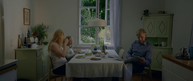 Video Reference: Room, Table, Furniture, Dining room, Interior design, Textile, Real estate, Sitting, Tablecloth, Home