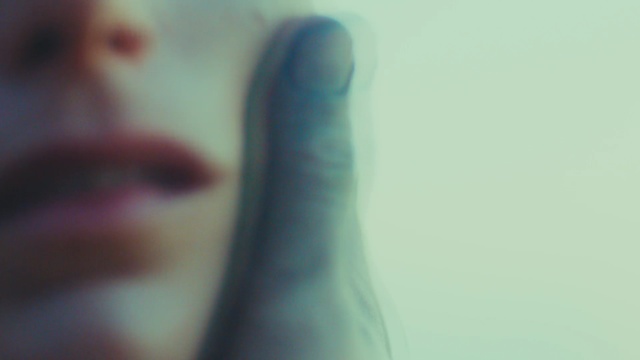 Video Reference: blue, nose, finger, hand, close up, mouth, arm, macro photography, girl, thumb