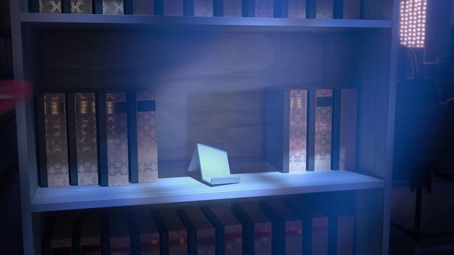 Video Reference: Blue, Light, Sky, Shelf, Lighting, Architecture, Room, Shelving, Furniture, House