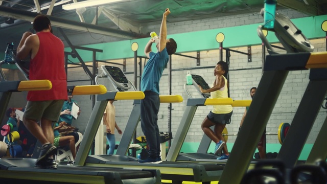 Video Reference: Gym, Exercise equipment, Physical fitness, Exercise machine, Room, Sports equipment, Leisure, Weight training, Exercise, Sport venue