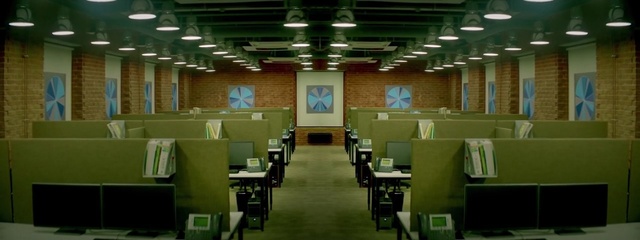 Video Reference: conference hall, interior design, function hall, furniture, office, Person