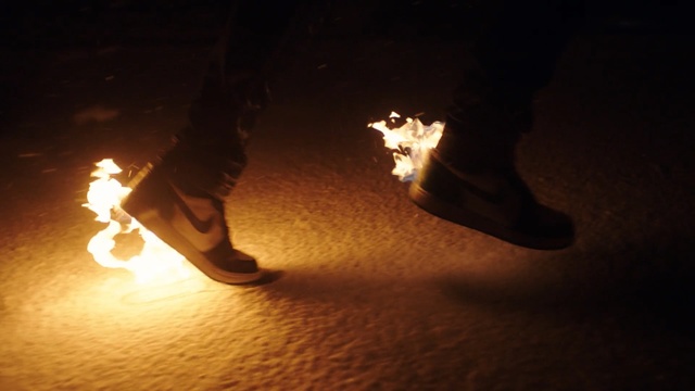 Video Reference: light, poi, darkness, flame, night, poi, lighting, fire, light bulb, sky, Person
