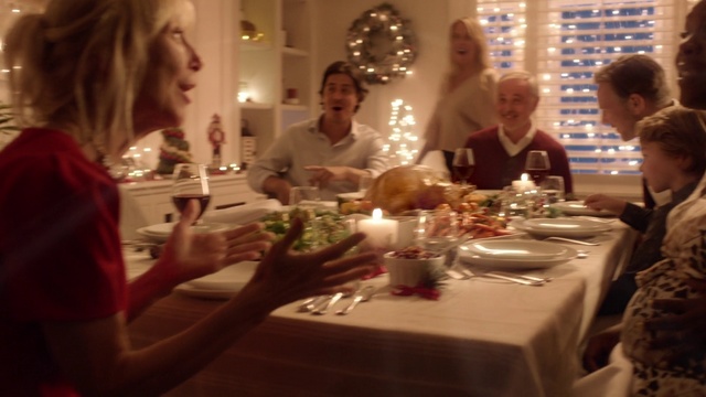 Video Reference: Meal, Restaurant, Rehearsal dinner, Event, Dinner, Function hall, Tableware, Supper, Lunch, Fun