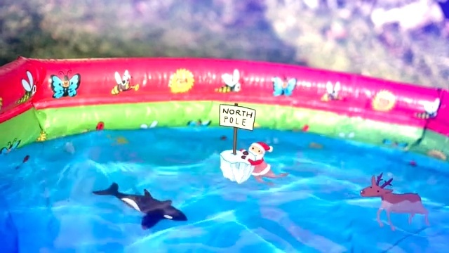 Video Reference: water, vertebrate, leisure, swimming pool, water park, sky, computer wallpaper, world, organism, inflatable