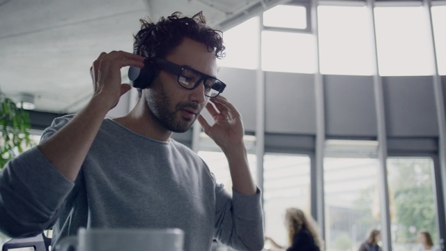 Video Reference: sunglasses, eyewear, glasses, vision care, cool, fun, audio, facial hair, Person