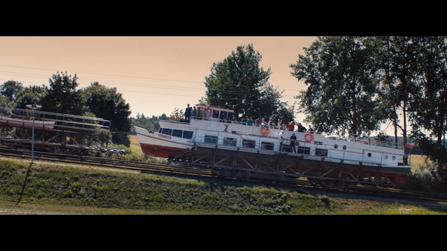Video Reference: Water transportation, Vehicle, Transport, Mode of transport, Waterway, Motor ship, Boat, Sky, Train, Tree, Person