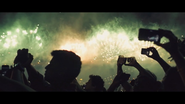 Video Reference: sky, atmosphere, crowd, screenshot, smoke, darkness, grass, sunlight, computer wallpaper, scene
