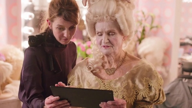 Video Reference: Grandparent, Technology, Electronic device, Gadget, Reading, Tablet computer, Photography, Computer, Ear