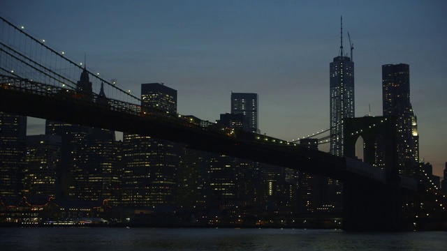 Video Reference: Metropolitan area, City, Cityscape, Skyline, Urban area, Bridge, Night, Sky, Water, Human settlement