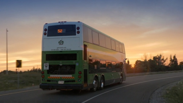 Video Reference: Land vehicle, Transport, Vehicle, Mode of transport, Motor vehicle, Double-decker bus, Commercial vehicle, Lane, Freeway, Bus, Person