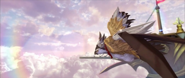 Video Reference: Anime, Cg artwork, Sky, Fictional character, Wing, Illustration