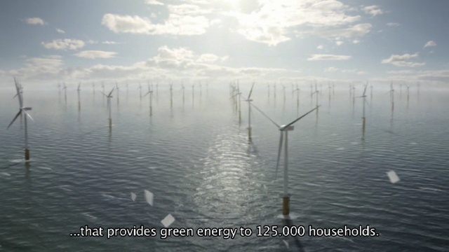 Video Reference: wind farm, wind turbine, calm, wind, energy, water resources, sea, sky, atmosphere, horizon