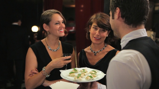 Video Reference: Event, Formal wear, Restaurant, Fun, Food, Ceremony, Meal, Smile, À la carte food, Dinner, Person