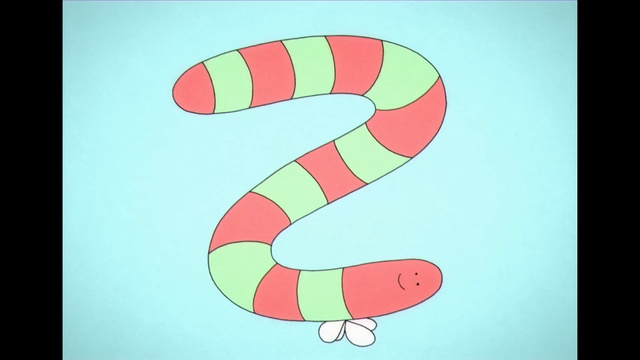 Video Reference: Illustration, Cartoon, Pink, Candy cane, Caterpillar, Organism, Font, Candy, Larva, Confectionery, Person