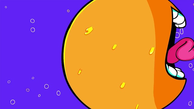 Video Reference: yellow, cartoon, text, purple, circle, sky, font, organism, atmosphere, planet