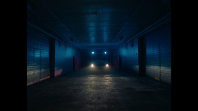 Video Reference: Automotive lighting, Sky, Electricity, Gas, Tints and shades, Road, Symmetry, Electric blue, Tunnel, Midnight