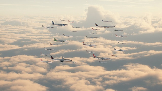Video Reference: Sky, Airplane, Cloud, Aircraft, Air travel, Aviation, Vehicle, Aerospace engineering, Air show, Flight