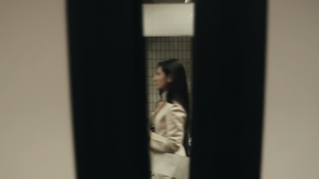 Video Reference: black, photograph, snapshot, girl, window, interior design, door, Person