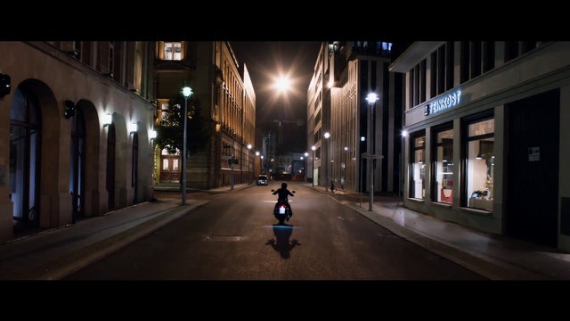 Video Reference: Photograph, Black, Night, Street, Darkness, Town, Urban area, Road, Light, Metropolitan area