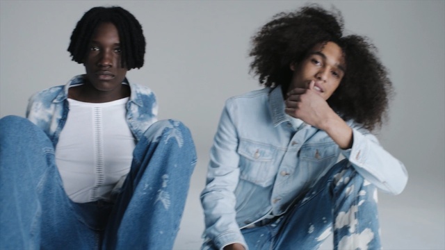 Video Reference: textile, fashion, outerwear, black hair, jeans, girl, denim, material, long hair, fur, Person