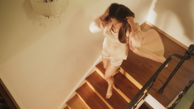 Video Reference: Leg, Dress, Room, Photography, Brown hair, Floor