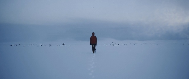 Video Reference: sky, cloud, atmosphere, freezing, snow, geological phenomenon, winter, calm, arctic, fog, Person