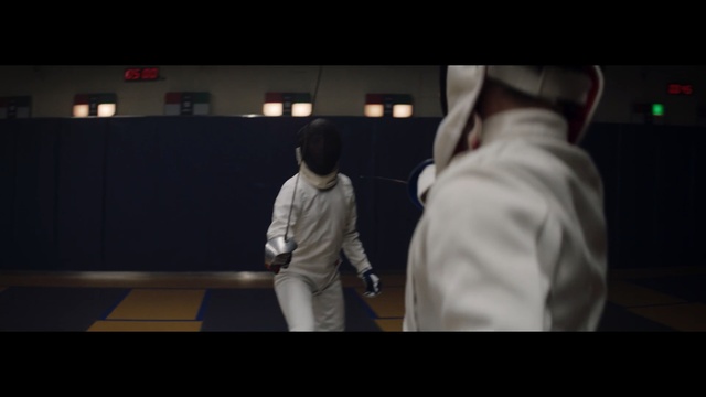 Video Reference: weapon combat sports, fencing weapon, foil, fencing, man, snapshot, épée, screenshot, midnight, darkness, Person