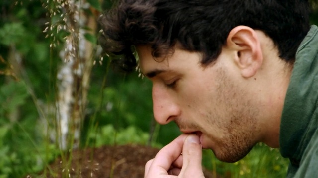 Video Reference: Hair, Nose, Chin, Male, Forehead, Adaptation, Facial hair, Neck, Plant, Beard