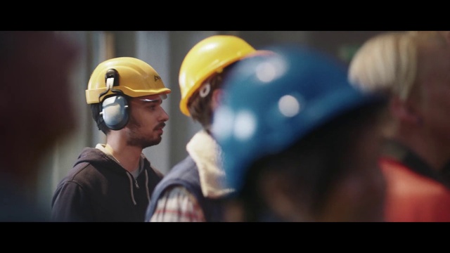 Video Reference: Hard hat, Helmet, Personal protective equipment, Hat, Headgear, Fashion accessory, Photography, Sports gear