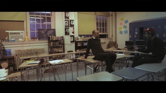 Video Reference: room, xylophone, furniture, percussion, marimba, classroom, musical instrument, screenshot, pc game, Person