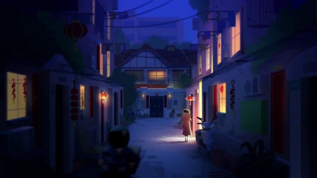 Video Reference: Blue, Night, Town, Light, Alley, Street, Lighting, Sky, Darkness, Evening