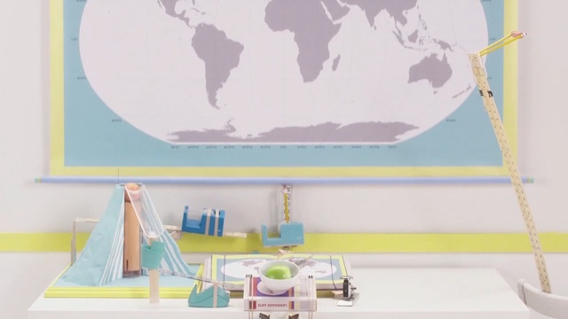 Video Reference: Room, Wall, Wallpaper, Interior design, Furniture, Table, Wall sticker, Person