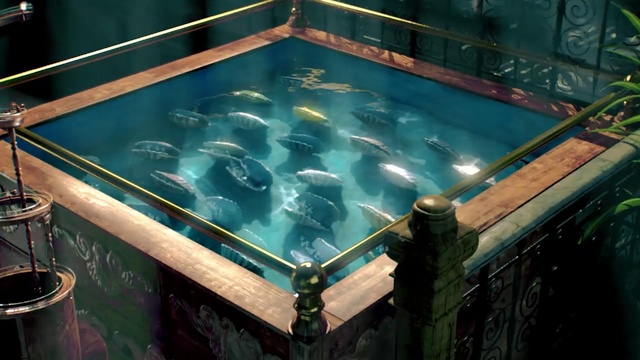 Video Reference: green, pool, water, indoor games and sports, swimming pool, games, recreation, screenshot, table, leisure