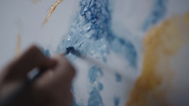 Video Reference: Blue, Water, Sky, Hand, Visual arts, Art, Painting, Drawing, Watercolor paint