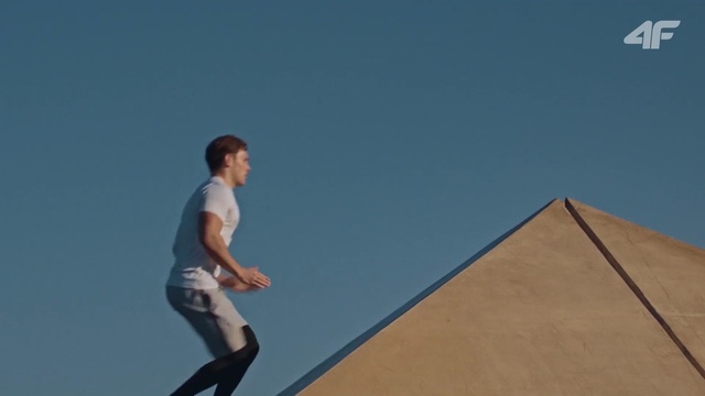 Video Reference: Blue, Sky, Roof, Male, Recreation, Sport venue, Sports equipment