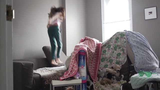 Video Reference: Room, Furniture, Bedroom, Interior design, Textile, Sitting, Comfort, Chair, Couch, House