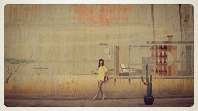 Video Reference: Photograph, Wall, Snapshot, Yellow, Standing, Line, Visual arts, Art, Photography, Beige