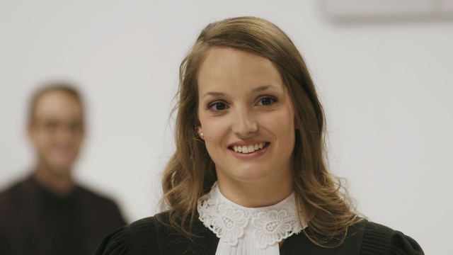 Video Reference: Hair, Face, Blond, Smile, White-collar worker, Businessperson, Person