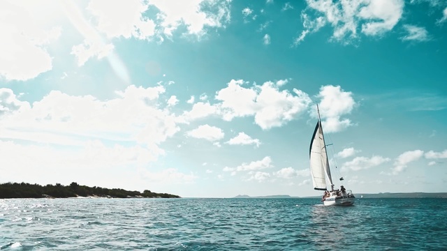 Video Reference: Water transportation, Sky, Sailing, Sail, Water, Sailboat, Boat, Vehicle, Blue, Sea