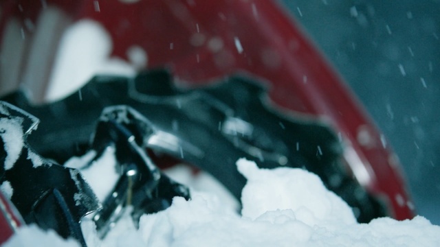 Video Reference: red, freezing, snow, ice, water, winter, geological phenomenon, Person