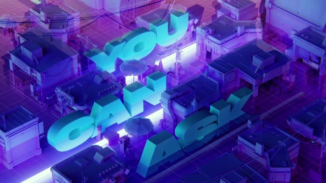 Video Reference: Blue, Violet, Purple, Design, Graphic design, Magenta, Graphics, Architecture, Electric blue, Space