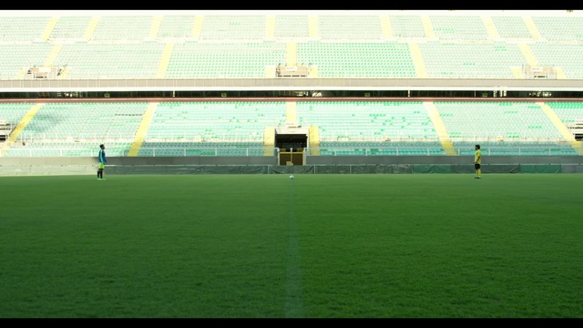 Video Reference: Sport venue, Stadium, Soccer-specific stadium, Grass, Green, Player, Artificial turf, Football, Arena, Sports equipment