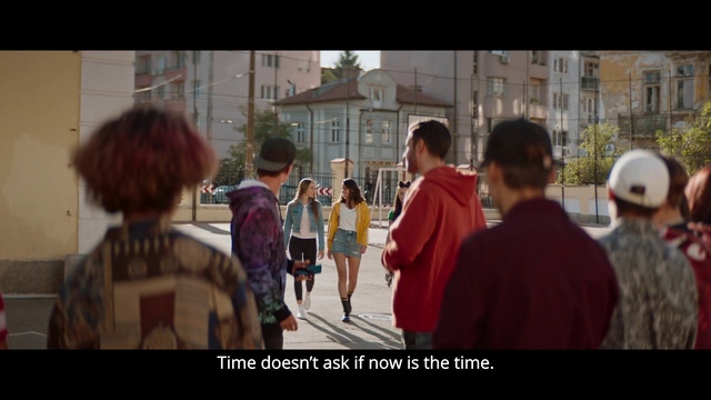 Video Reference: People, Photograph, Snapshot, Crowd, Pedestrian, Fun, Human, Street, Conversation, Adaptation