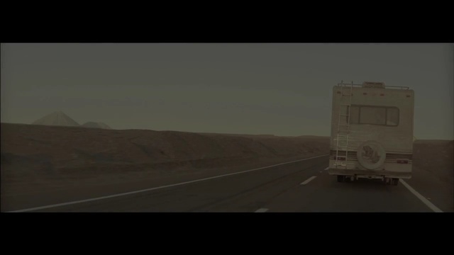 Video Reference: road, sky, mode of transport, infrastructure, atmosphere, road trip, morning, screenshot, horizon, landscape