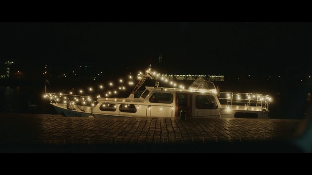 Video Reference: reflection, night, mode of transport, darkness, light, lighting, water, atmosphere, evening, sky