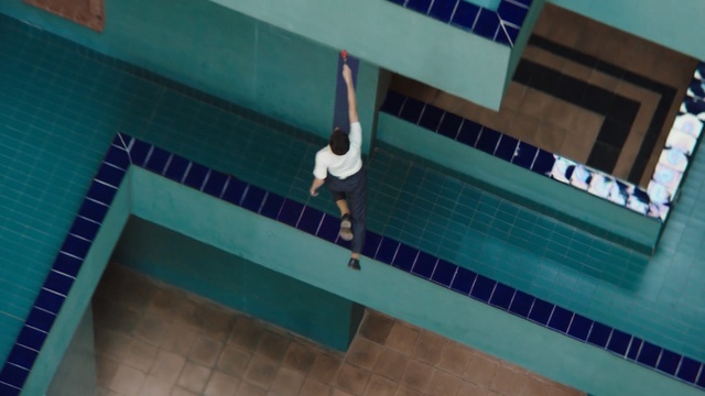 Video Reference: blue, leisure centre, leisure, swimming pool, angle, recreation, floor