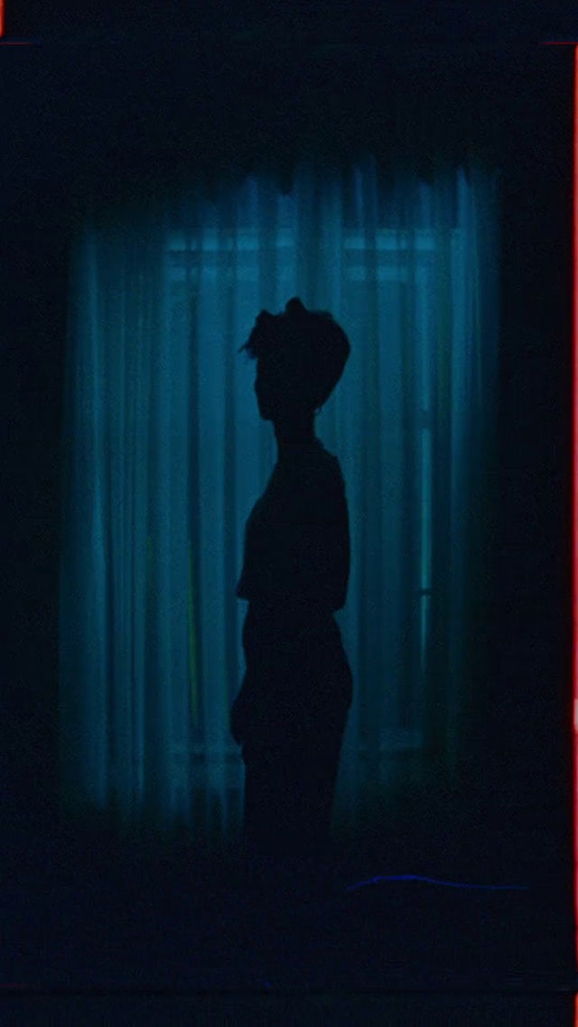 Video Reference: Blue, Black, Light, Darkness, Silhouette, Shadow, Photography, Room, Electric blue, Visual arts