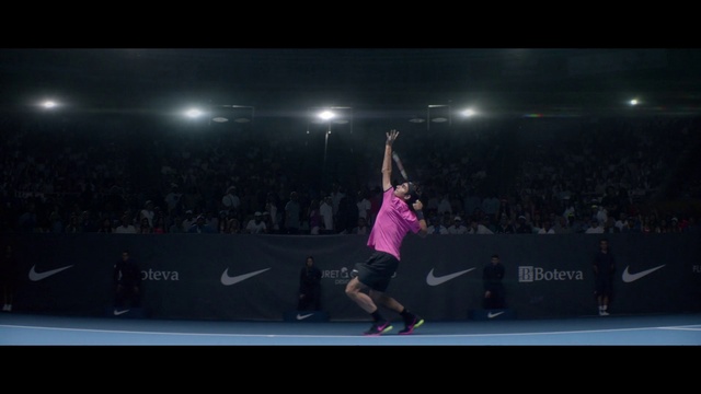 Video Reference: Sports, Racquet sport, Tennis, Individual sports, Performance, Competition, Sports equipment, Competition event, Night, Crowd