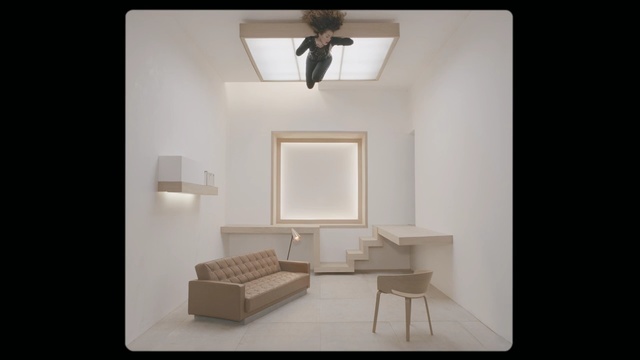 Video Reference: room, interior, furniture, lamp, home, house, sofa, table, living, apartment, modern, floor, decor, comfortable, 3d, wood, window, design, indoors, Person